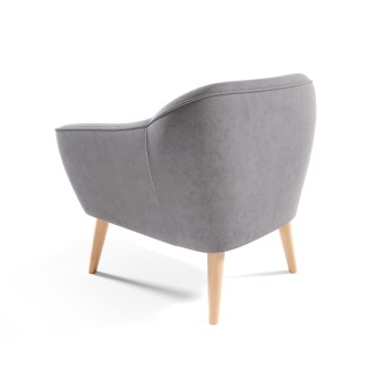 KOKO Samt-Sessel, grau Velutto 15