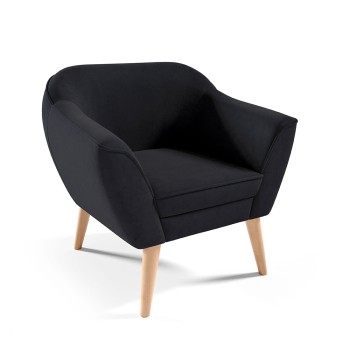 KOKO Sessel aus schwarzem Velutto 20