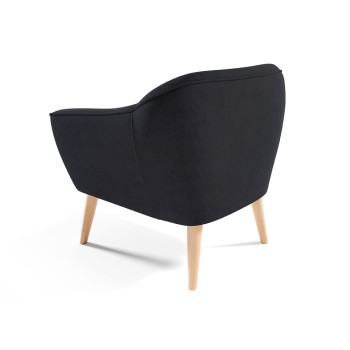 KOKO Sessel aus schwarzem Velutto 20