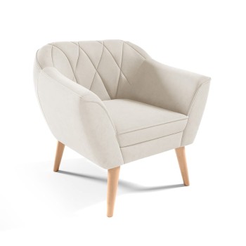 RUBY Samt Skandinavischer Sessel Velutto 01