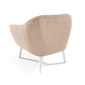 RUBY Sessel mit Nähten, beige, Velutto 03