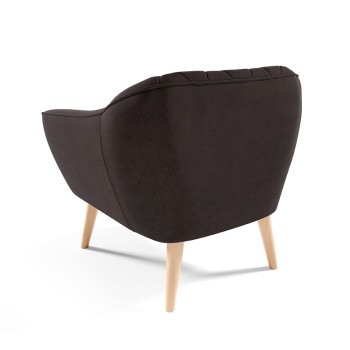 Samt-Sessel RUBY, braun, Velutto 06