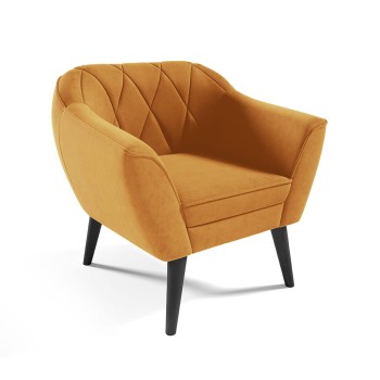 RUBY Samt Skandinavischer Sessel Velutto 08