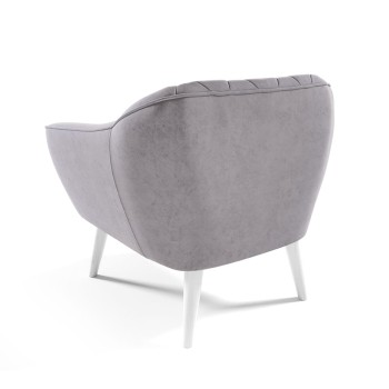 Samt-Sessel RUBY, grau Velutto 15