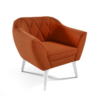 RUBY Samt Skandinavischer Sessel Velutto 33