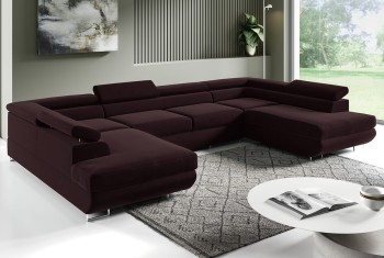 PORTO Ecksofa, U-Form, umwandelbar, für das Wohnzimmer, Monolith 69