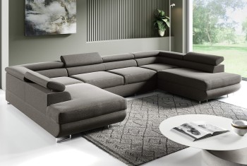 Großes U-förmiges Schlafsofa PORTO, mit Schlaffunktion, Primo 16