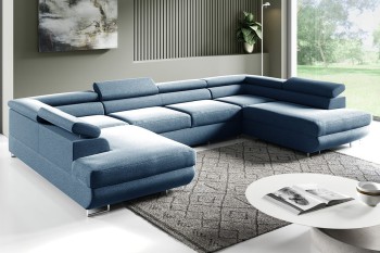 PORTO großes U-förmiges Schlafsofa, umbaubar, Primo 73