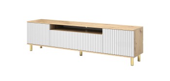 Capri Premium RTV 200 cm Kommode artisan weiß Säulen