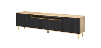 Capri Premium RTV 200 cm Kommode artisan schwarz Säulen