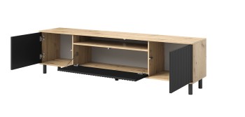 Capri Premium RTV 200 cm Kommode mit schwarzen Säulen