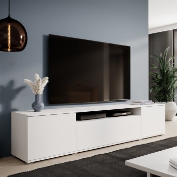 Kommode Masimo RTV 180cm weiß stilvoll modern für Wohnzimmer Metallbeine