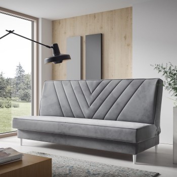 Sofa Linda mit Nähten aus dem Stoff Monolith 84