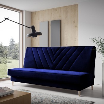 Sofa Linda mit Nähten aus dem Stoff Monolith 79