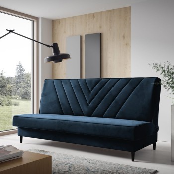 Sofa Linda mit Nähten aus dem Stoff Monolith 77