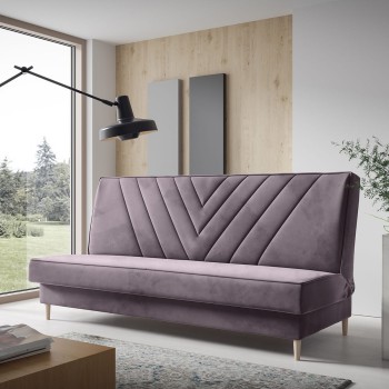 Sofa Linda mit Nähten aus dem Stoff Monolith 62