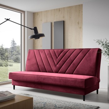 Sofa Linda mit Nähten aus dem Stoff Monolith 59