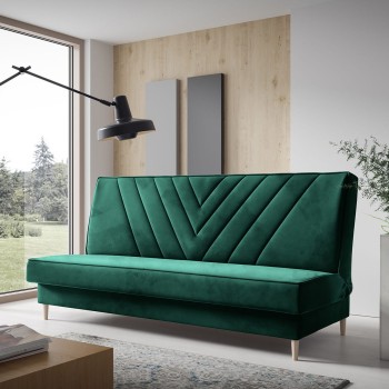 Sofa Linda mit Nähten aus dem Stoff Monolith 37