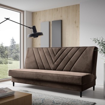 Sofa Linda mit Nähten aus dem Stoff Monolith 15
