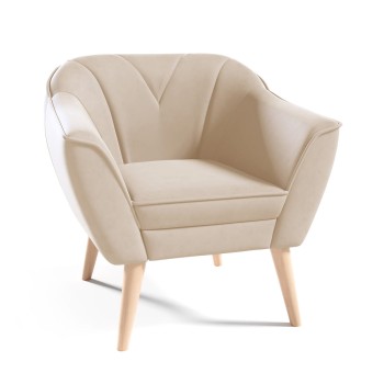 MIA Sessel im skandinavischen Stil, beige, Velutto 02