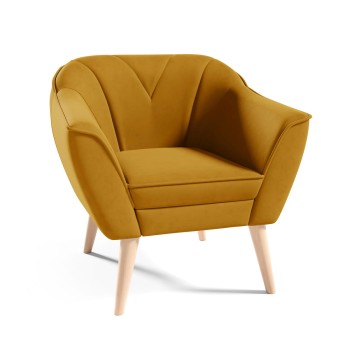 MIA Skandinavischer Samt-Sessel Velutto 08