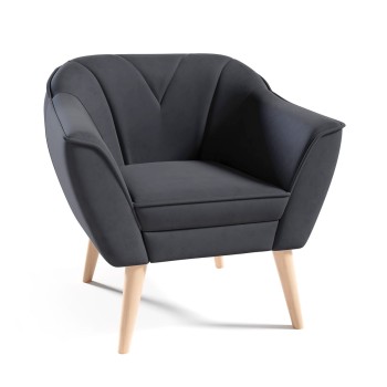 MIA Sessel im skandinavischen Stil Velutto 19
