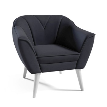 MIA Sessel aus schwarzem Velutto 20