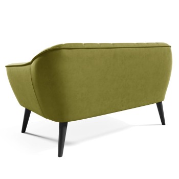MIA II Samt-Sofa in Olivgrün Velutto 09