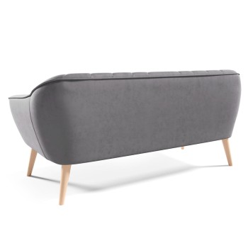 Sofa MIA III Samt genäht Dreiecke Velutto 18