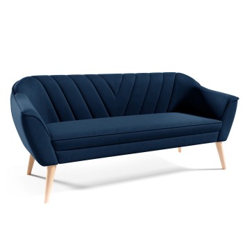 Sofa im skandinavischen Stil MIA III Dreisitzer Velutto 25