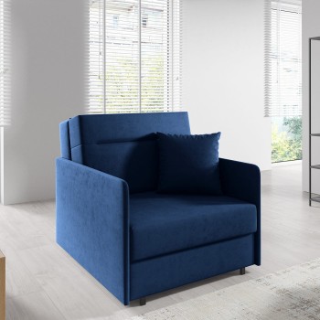 Elegantes Schlafsofa mit Bettfunktion Sessel Makao I genähter Stoff Kronos 09