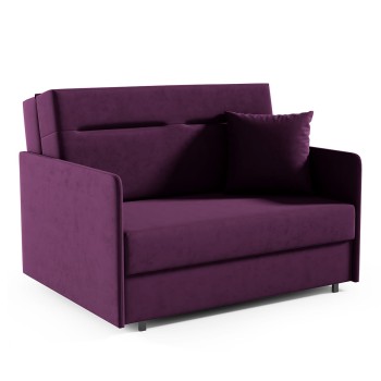 Kompaktes Bettsofa mit Stauraumlösung Makao II-Naht, Stoff Kronos 03