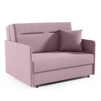 Zeitloses Schlafsofa mit integriertem Stauraum Makao II-Naht, Stoff Kronos 27