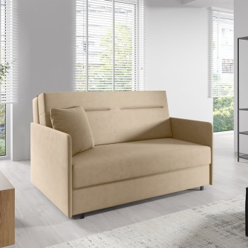 Komfortables Klappsofa mit Bettkasten Makao II-Naht, Stoff Kronos 35