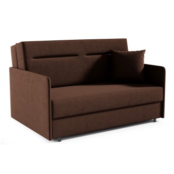 Zeitloses Schlafsofa mit integriertem Stauraum Makao III-Naht, Stoff Kronos 06
