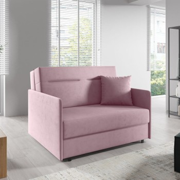 Polster-Schlafsofa mit praktischer Bettfunktion Makao III-Naht, Stoff Kronos 27