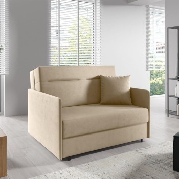 Funktionales Bettsofa für moderne Innenräume Makao III-Naht, Stoff Kronos 35
