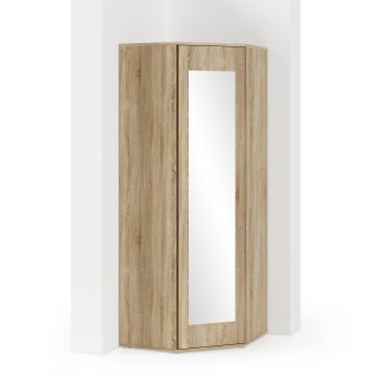 Verspiegelter Eckschrank - Eiche sonoma
