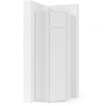 Eckschrank mit Auszug - weiß