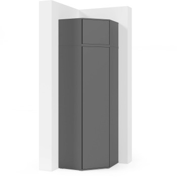 Eckschrank mit Auszug - graphit