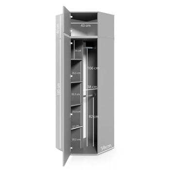 Eckschrank mit Auszug - Eiche sonoma