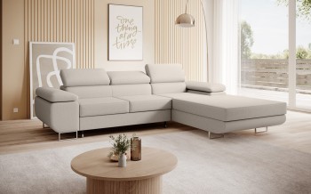 Großes Ecksofa Presto verstellbare Kopfstützen in L-Form - Vogue 01