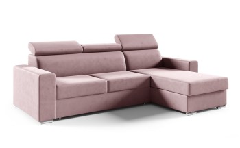 NELA L-förmiges, gestepptes Ecksofa mit beweglichen Kopfstützen - Kronos 27