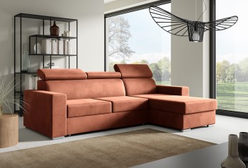Schlafsofa NELA, glatt, Stoff Monolith 61