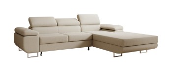 Presto Ecksofa verstellbare Kopfstützen glatt L-Form - Vogue 02