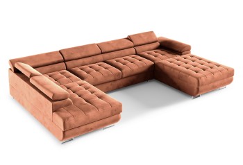 CARGO U Eckschlafsofa mit beweglichen Seiten - Monolith 61