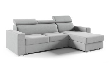 NELA L-förmiges, gestepptes Ecksofa mit beweglichen Kopfstützen - Kronos 53