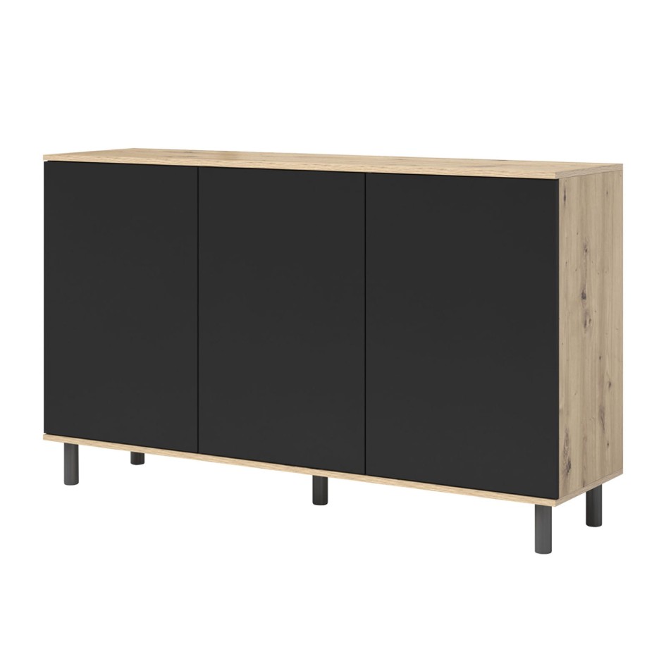 PKmebel 23 01 19 Komoda artisan czarny metalowe nozki biale tlo-1.jpg