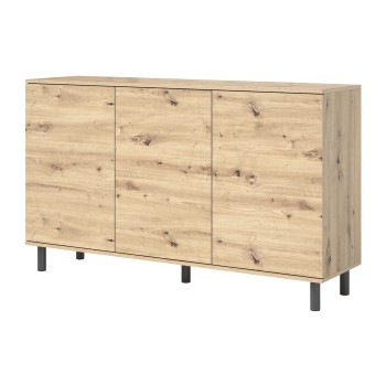 3D Masimo 150 cm handwerkliche Kommode - Metallbeine runde Pfosten