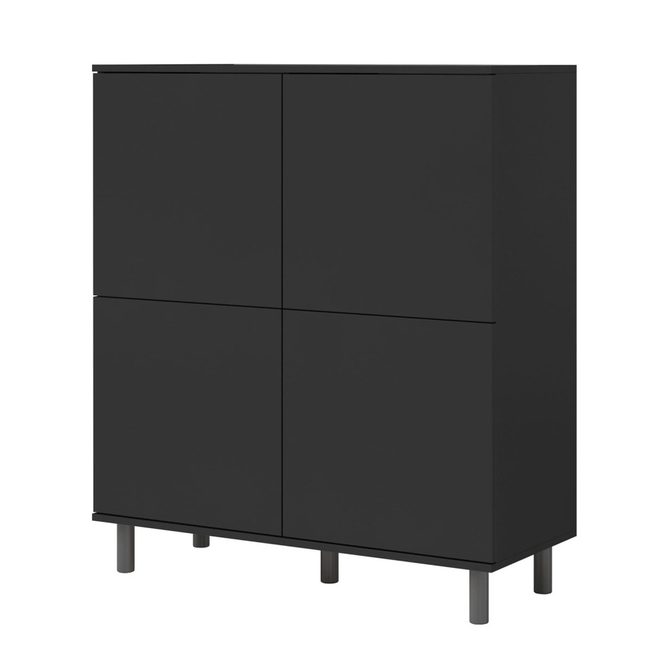Komoda 4D cała czarna białe tło-1.jpg